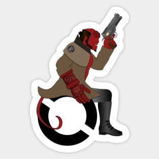 Rolling Hellboy Sticker